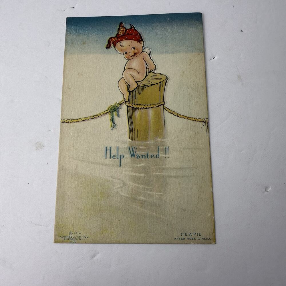 Rose O' Neill Kewpie "Help Wanted!!" Postcard